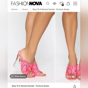 Fuchsia animal print pumps